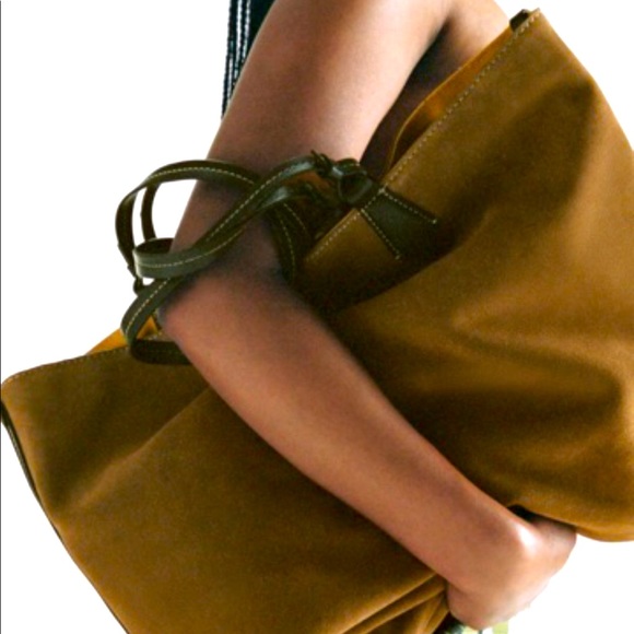 Zara NWT Reversible Split Leather Tote bag - Picture 10 of 11